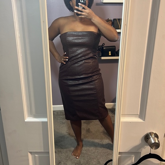 Size L 7 for All Mankind Faux Croc Dress - Picture 1 of 2